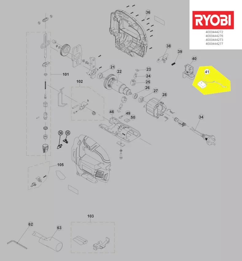 condensateur réf. 5131032188 Ryobi